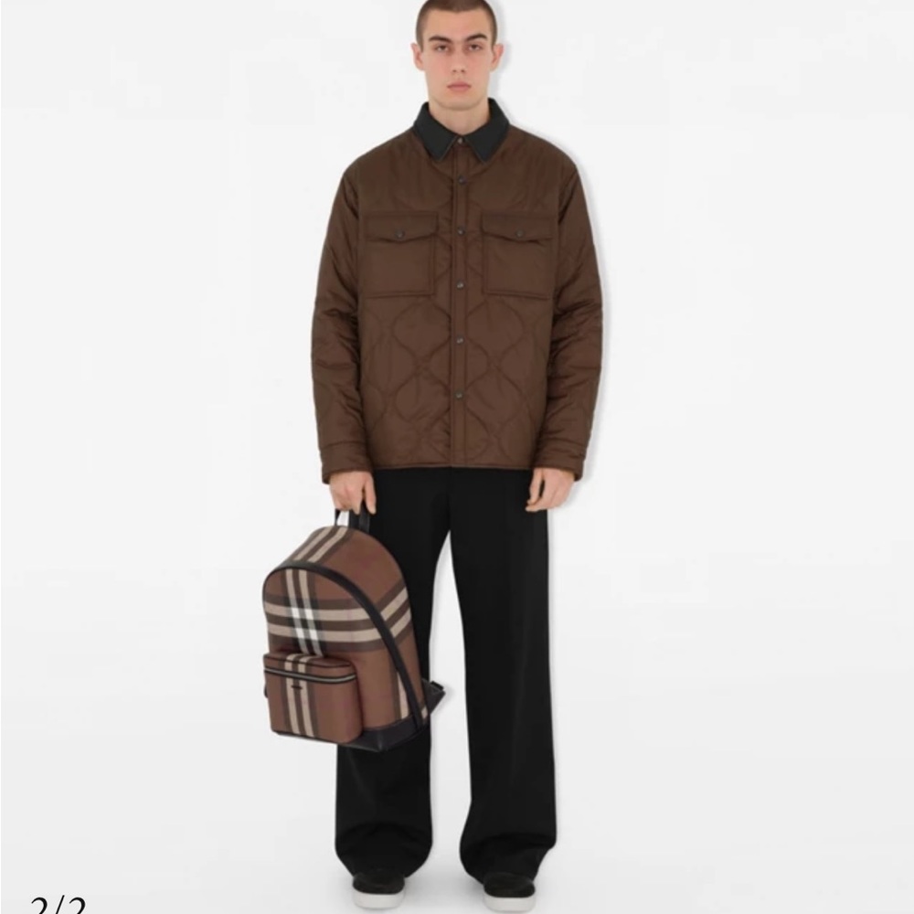 Burberry Brown Checkered Backpack - image 2